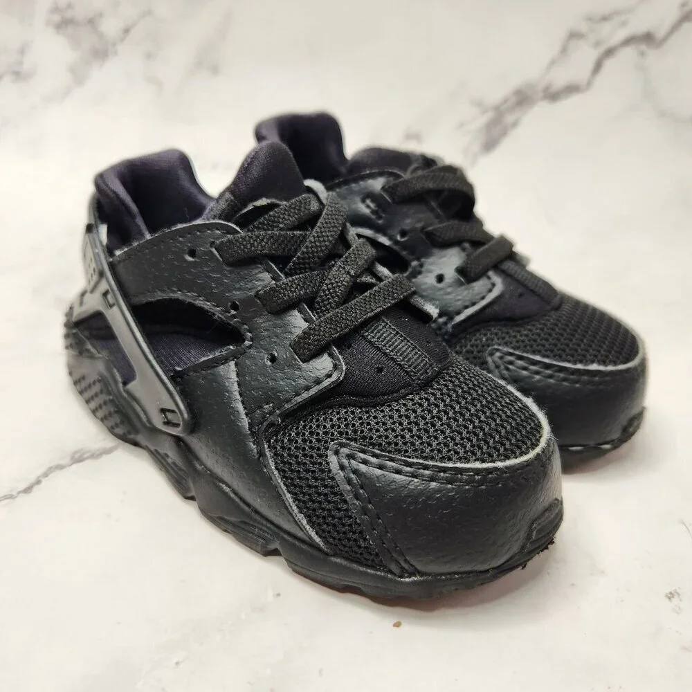Nike Huarache Run Triple Black Sneakers Shoes Infant Todder Boys 7 704950-016